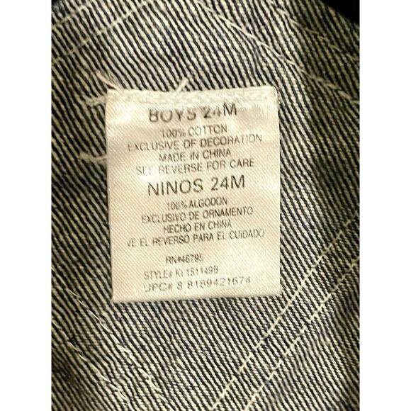 Vintage Sports Denim Overalls Boys 24M - Picture 3 of 3